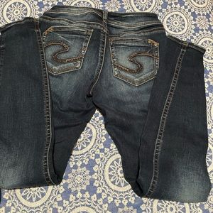 Silver straight leg jeans